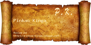 Pinkas Kinga névjegykártya